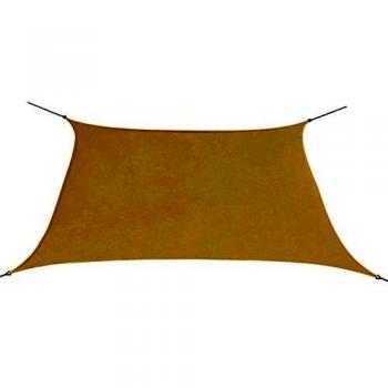 vidaXL Toldo de Vela Cuadrado Lona de Sombra Protección Rayos UV Patio Exteriores Jardín Aire Libre Terraza Piscina de Tela Oxford Beige 3,6x3,6 m