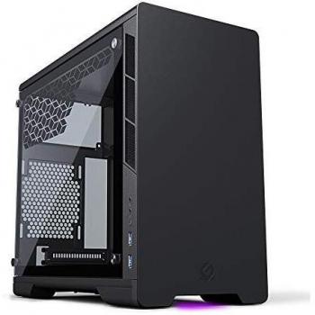 MTALLICGAR MetallicGear Neo Mini V2 Series Mini-ITX Case, Compact Chassis, Sand Blasted Aluminum, Tempered Glass Panel, Liquid Cooling Ready - Black