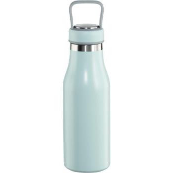Botella Isotérmica Hama 500ml Transparente y Azul Pastel (Perfecta para mantener bebidas calientes y frías, A prueba de fugas, Con compartimento, Ecológica)