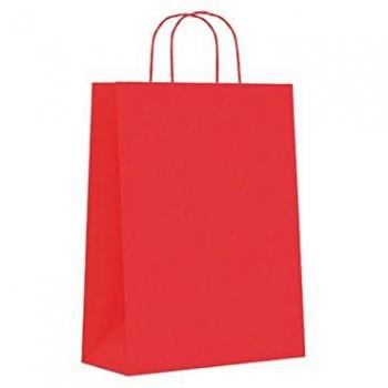 Bolsa Regalo ANDINA Celulosa Rojo, 32 x 24 x 10 cm. Pack 25