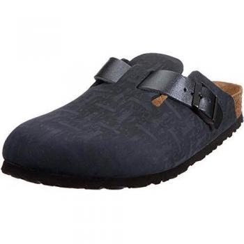 Birkenstock Boston Natural Leather Clogs for Men - Size 44 - Black