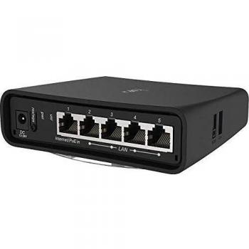 Mikrotik hAP ac² - Punto de Acceso Doble Banda 2.4/5GHz, 802.11a/b/g/n/ac, 5 Puertos LAN, USB para 3G/4G