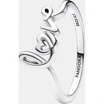 Anillo Pandora Moments de plata con Love Escrito a Mano