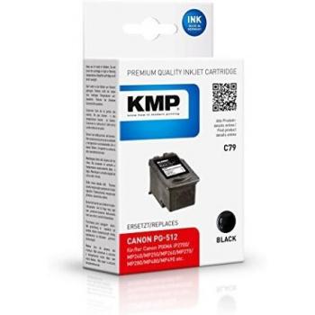 Cartucho de tinta KMP C79 Negro para impresoras Canon (Pixma IP 2700, Pixma MP 230, Pixma MP 235, Pixma MP 250, Pixma MP 260, Pixma MP 270