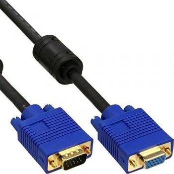 Cable de extensión S-VGA Premium 15 pines macho a hembra negro 5m