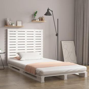 Cabecero de pared blanco 146x3x91,5 cm en madera maciza de pino vidaXL