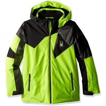 Spyder Leader Chaqueta, Niños, Amarillo/Negro, 10
