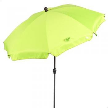 Sombrilla de Playa Grande Inclinable 200 cm Verde con Protección UV30 y Funda de Transporte