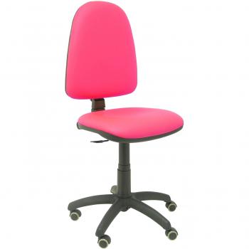 Silla de Oficina Ayna Similpiel Rosa con Ruedas de Parqué