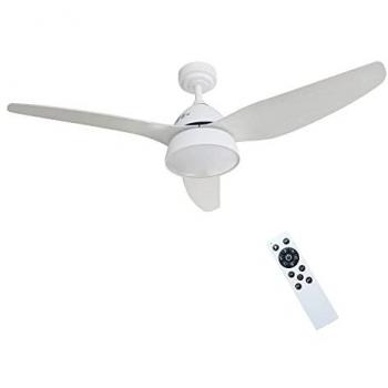 Ventilador de techo LED con altavoz Tijo CCT (20W), silencioso, motor DC, diámetro 122 cm, luz LED regulable