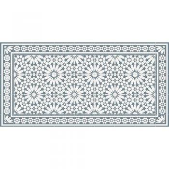 Alfombra de Vinilo Viniliko Samara Azul 50x100 Estilo Baldosas