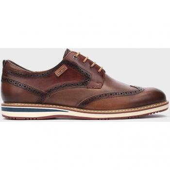 Pikolinos Avila Men's Leather Brogue Shoes with Cushioned Removable Insole - Color: Leather