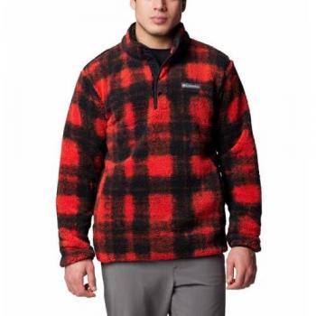 Forro polar Columbia Rugged Ridge Half Snap Fleece rojo negro - M, Forro Polar Con Media Cremallera Rugged Ridge™