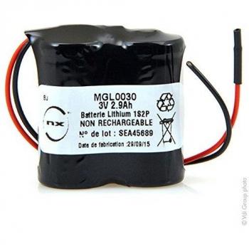 Batería de Litio 2x CR123 NX 1S2P ST1 3V 2.9Ah con Cables Voladores