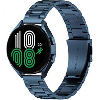 SUNDAREE Compatible con Correa Galaxy Watch 4,Verde Metal Acero Inoxidable Reemplazo Pulseras Repuesto Smartwatch Band para Samsung Galaxy Watch 4 Classic 42MM 46MM/Galaxy Watch4 40MM 44MM