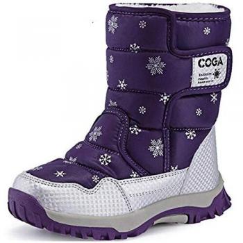 Saguaro ninos botas de nieve impermeable bota de invierno zapatos calientes 26 eu purpura