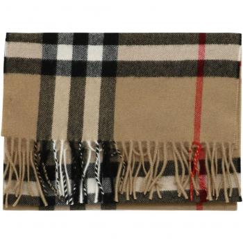 Burberry Women's Check Cashmere Scarf in Beige - Size: ONE SIZE