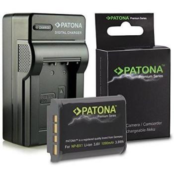 Cargador + Premium Batería NP-BX1 NPBX1 para Sony CyberShot DSC-HX50 | DSC-HX50V | DSC-HX300 | DSC-RX1 | DSC-RX1R | DSC-RX100 | DSC-RX100 II | DSC-RX100MII | DSC-WX300 | HDR-AS10 | HDR-AS15 | HDR-GW66 | HDR-GWP88 y mucho más… [ Li-ion; 1090mAh; 3.6V ]