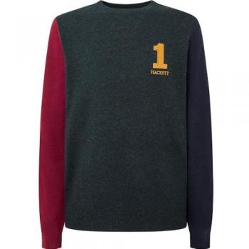 Jersey de Lana Verde Bosque Heritage para Hombre S - Hackett London