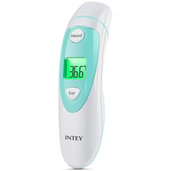 INTEY Termometro Digital de Oido y Frente Termemetro de Alta Precision para Bebes Aultos Blanco