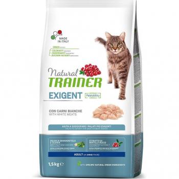 Natural Trainer Adult Exigent Carne Blanca Fresca Pienso para Gatos 1.5 Kg