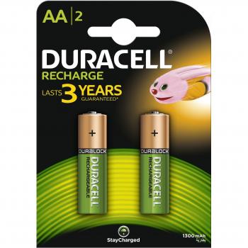 Duracell - Lote de 2 pilas recargables AA 1300 mAh