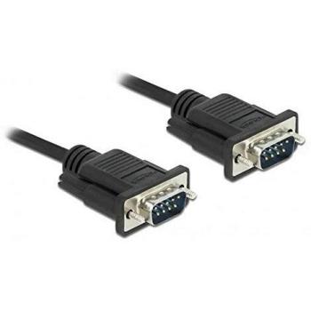 Cable de Serie RS-232 Macho a Macho 5 m Sub-D9 Negro DeLOCK 86576