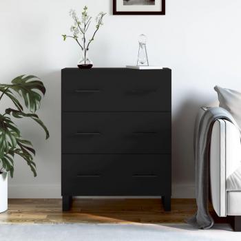 Armario negro de madera multicapa 69,5x34x90 cm