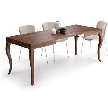 Mesa extensible clásica Mobili Fiver, 120(200)x80 cm, color Nogal Canaletto