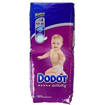 Dodot Pañales Protection Plus Activity, Talla 4, para Bebes de 9 a 14 kg - 48 Pañales