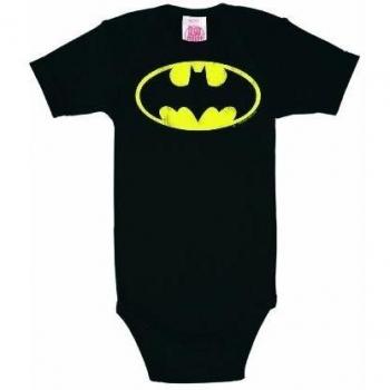 Logoshirt Body para bebé Batman Logotipo - DC Comics - Batman Logo - Pelele para bebé - Negro - Diseño Original con Licencia, Talla 74/80, 7-12 Meses