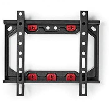 Nedis - Soporte de Pared para televisores de 13 a 27 Pulgadas, máx. 15 kg, Distancia de Pared de 28 mm, Acero Negro