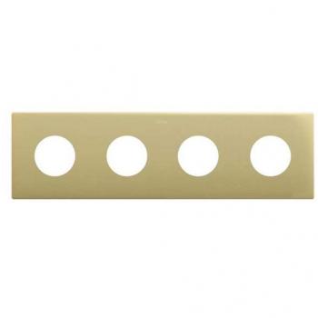 Marco estética mínima para enchufes con 4 elementos bronce 27110640-097
