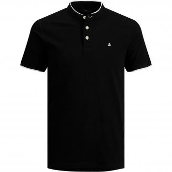 Jack & Jones Paulos Mao Regular Fit Black Polo Shirt