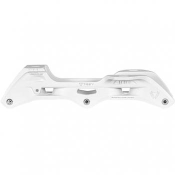 Patines en línea Powerslide Elite Casted Aluminium Trinity Blanco - Fabricados en aluminio fundido, diseño trinity para un mejor ajuste y rendimiento, color blanco