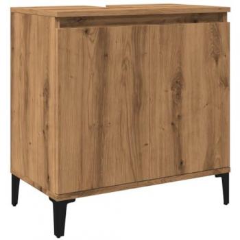 Mueble de lavabo de madera de ingeniería roble artisan 58x33x60 cm