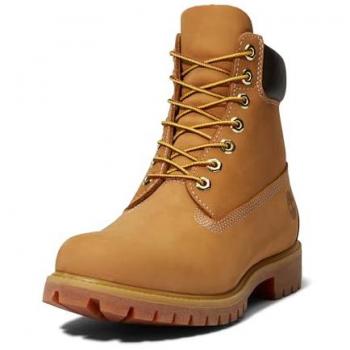Timberland Premium 6-Inch Waterproof Lace-Up Boots for Men in Dark Yellow, Size 39.5