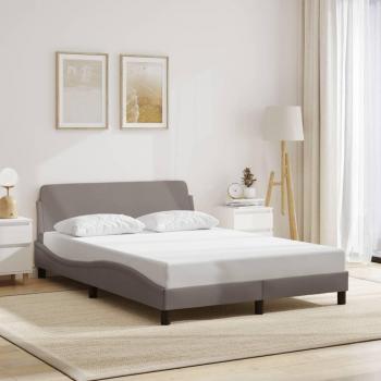Cama solar sin colchón Tortera 120x200 cm Tejido Estructura de cama con cabecero de tela gris taupe 120x200 cm Vidaxl Gris Topo