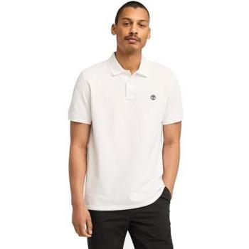 Timberland Millers River White Short Sleeve Pique Polo for Men, Size XL