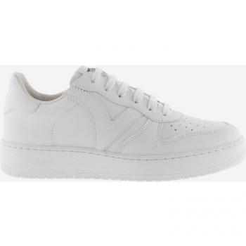 Victoria Women's White Sneakers with Perforated Toe and Logo