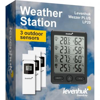 Estación Meteorológica Levenhuk Wezzer PLUS LP20 - Termómetro y Higrómetro Digital con Funciones Avanzadas
