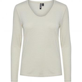 Women's Long-Sleeved Striped Lurex T-Shirt Pieces Billo