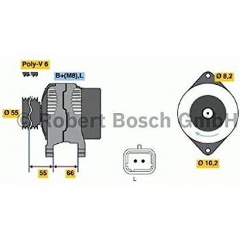 Alternador Bosch 0 986 042 191 - 75 A, 14 V