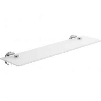 Estante de baño rectangular Gedy Felce con acabado satinado, dimensiones 55 cm, incluye soportes