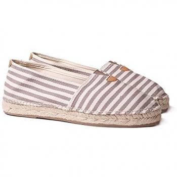 Alpargatas Planas Unisex de Tejido a Rayas Toni Pons - Modelo BLANES-DD Taupe