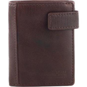 Stamp - Cartera vertical de hombre en piel vacuno con botón de presión