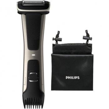 Philips Series 7000 BG7025/15 Afeitadora Corporal Recargable Wet & Dry con Cabezal de Recorte y Afeitado, Uso en Seco y Húmedo, 80 Minutos de