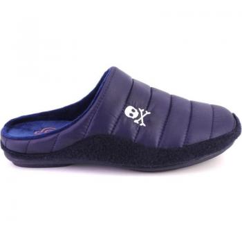BEREVERE 3675 Zapatillas de casa de hombre azul marino