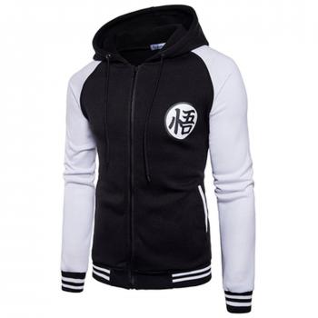 PIZZ ANNU Sudadera con Capucha Dragon Ball Z Son Goku Zip-Up para Adultos