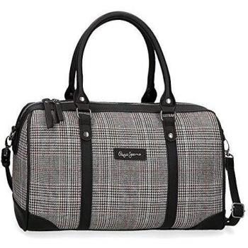 Pepe Jeans Grace Bolso Bowling Gris 35x22x14 cms Poliéster y PU